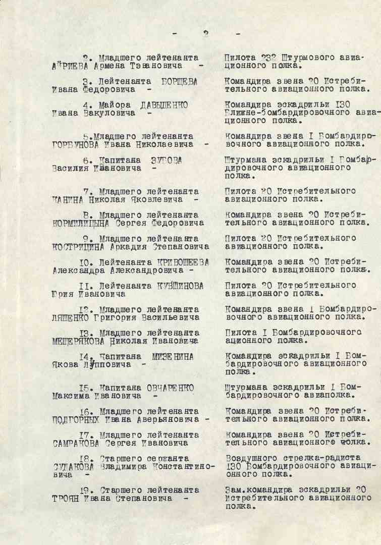 Строка в наградном списке ОКрЗ от 05.02.1942-1